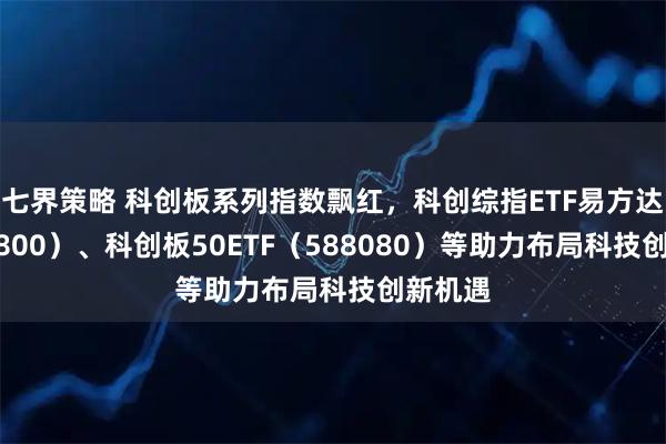 七界策略 科创板系列指数飘红，科创综指ETF易方达（589800）、科创板50ETF（588080）等助力布局科技创新机遇